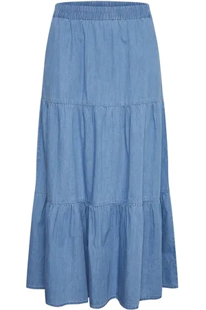 Cream Crviola Skirt Blue