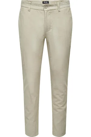 Only & Sons Onsmark Tap 0011 Cotton Linen Pnt Beige