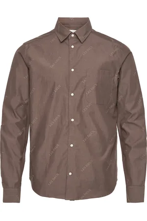 Les Deux Jacquard Flannel Shirt Brown