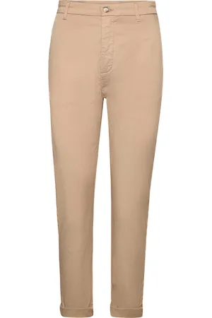 Hope Tapered-Leg Stretch Chinos Brown