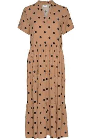 Saint Tropez Edasz Ss Maxi Dress Brown
