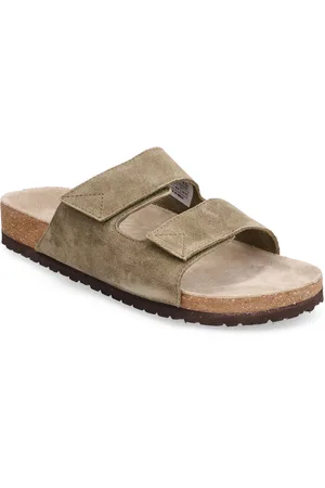 SELECTED Slhbastian Suede Strap Slider Green