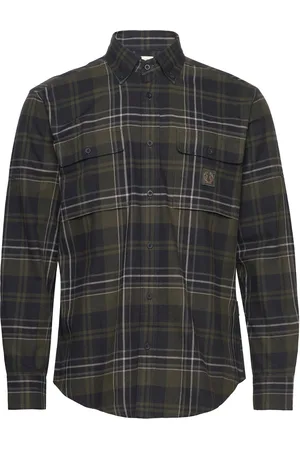 Chevalier Heron Flannel Shirt Men Green