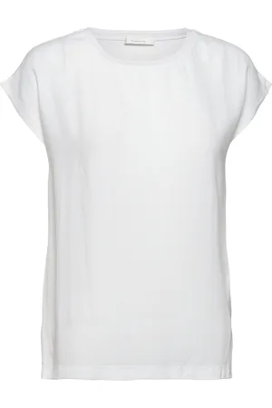 Tamaris Albony Drop Shoulder Round Neck Tee White