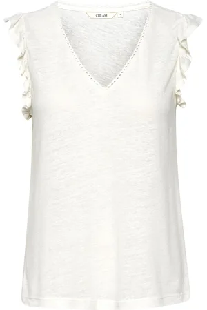 Cream Crluna Jersey T-Shirt White