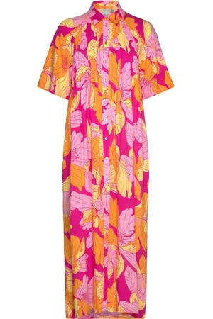Y.A.S Filippa 2/4 Long Shirt Dress S. Patterned