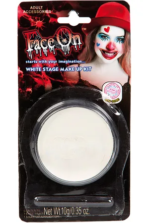 Joker Face Paint White Patterned