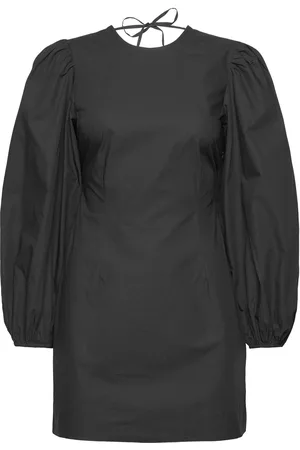 Ganni Cotton Poplin Open Back Mini Dress