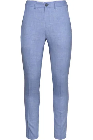 SELECTED Slhslim-Oasis Linen Trs Noos Blue