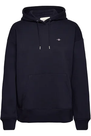 GANT Rel Shield Hoodie Navy