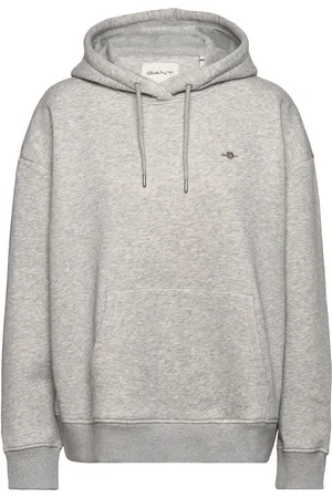 GANT Rel Shield Hoodie Grey