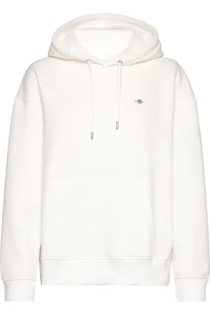 GANT Rel Shield Hoodie White
