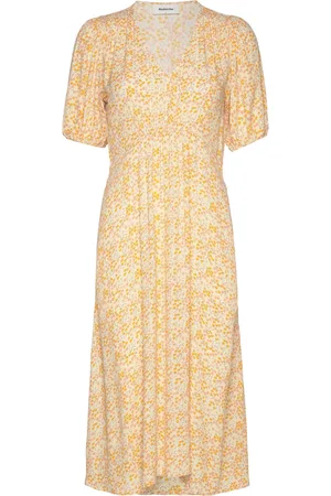 Modstrom Ravenmd Long Print Dress Orange
