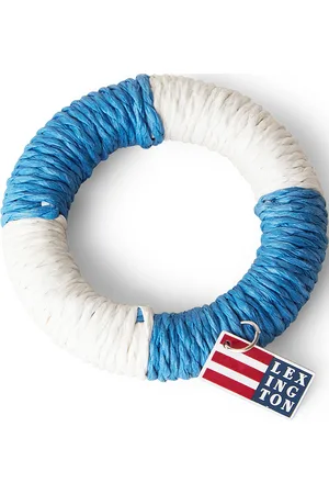 Lexington Recycled Paper Straw Napkin Ring Blue