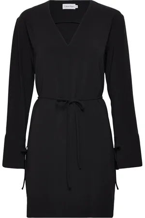 Calvin Klein Structure Twill Ls Dress Black