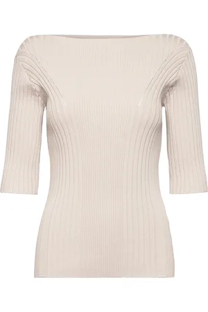 Calvin Klein Iconic Rib 1/2 Sleeve Sweater Beige