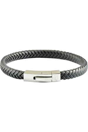 EDD Leather Bracelet Singel Grey