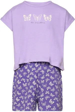NAME IT Nkfnightset Cap Butterfly Purple
