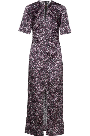 Ganni Silk Stretch Satin Maxi Dress