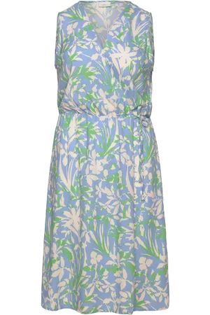 ONLY Carpiora S/L Wrap Blk Dress Wvn Blue