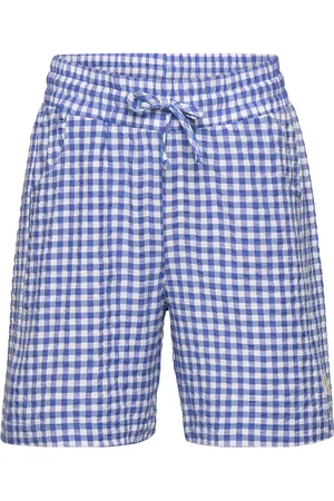 Ma-ia Family Ruutu Shorts Blå 128