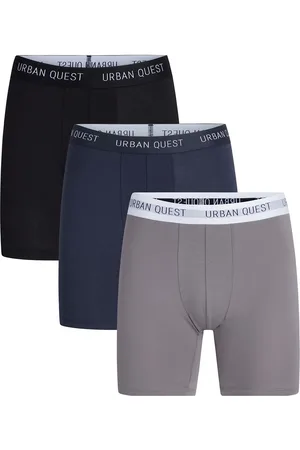 URBAN QUEST 3-Pack Men Bamboo Long Leg Tights Grey