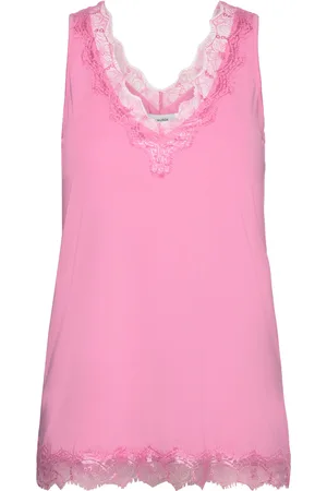 Rosemunde Rwbillie Sl Lace V-Neck Top Pink
