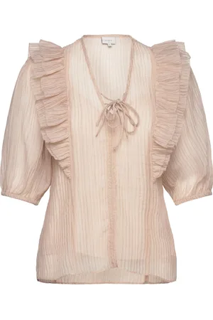 Dante 6 Verushka Crinkle Jaquard Top Beige
