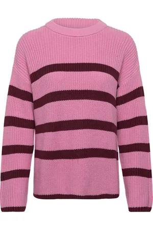 SELECTED Slfbloomie Ls Knit O-Neck Noos Pink