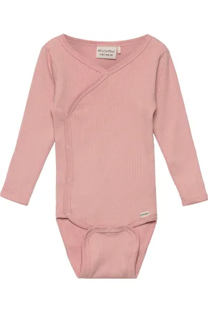 Minymo Wrap Body Ls Rib Pink