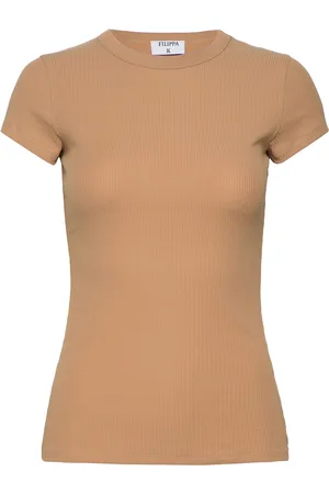 Filippa K Fine Rib Tee Beige