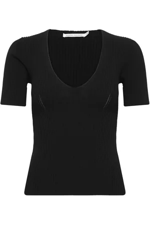 Rabens Saloner Fabia - Contour Knit Short Slv. Top Rabens Sal R