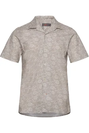Morris Printed Short Sleeve Shirt Beige