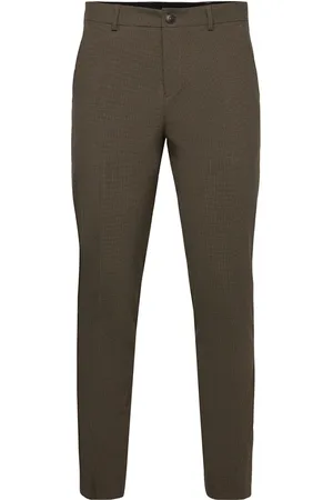 SELECTED Slhslim-Liam Mini Check Trs Flex B Noos Green