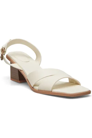 MANGO Block-Heel Sandals White
