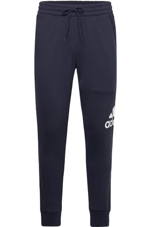 adidas Essentials French Terry Tapered Cuff Logo Pants Navy