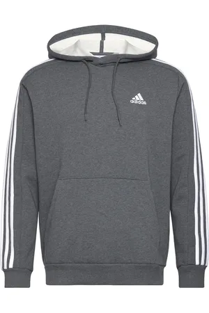 adidas Essentials Fleece 3-Stripes Hoodie Grey