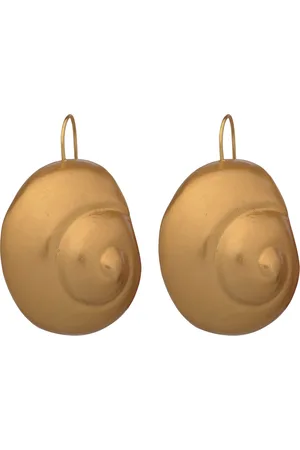 MANGO Metallic Shell Earrings