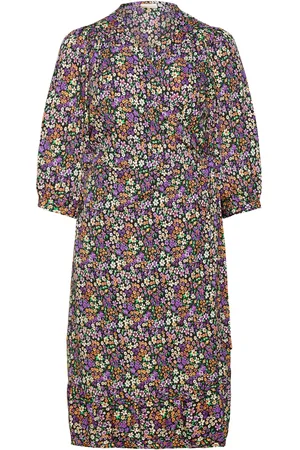 ONLY Carlivia 3/4 Wrap Midi Dress Wvn Noos Purple