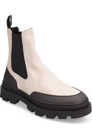 Les Deux Tanner Suede Chelsea Boot Cream