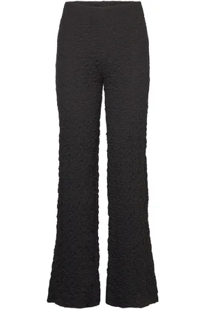 MANGO Textured Wideleg Trousers