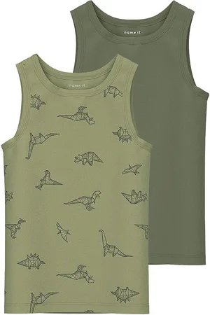 NAME IT Nmmtank Top 2P Dino Noos Green