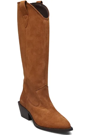 Bianco Biamona Western Boot High Suede Brown