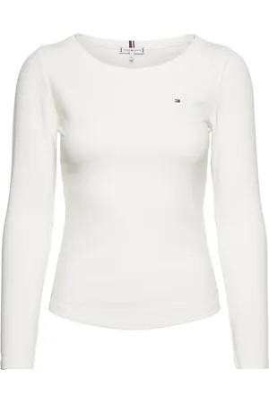 Tommy Hilfiger Slim 5X2 Rib O-Nk Ls White