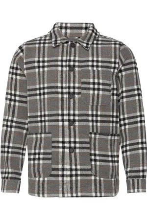 Lindbergh Check Overshirt Grey