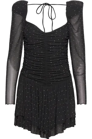 ROTATE Mesh Mini Ruffle Dress