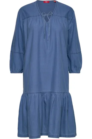 ESPRIT Women Dresses Light Woven Mini Blue