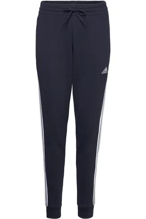 adidas Essentials 3-Stripes French Terry Cuffed Pant Navy