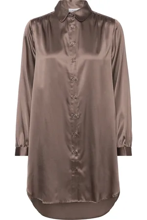 Rosemunde Silk Shirt Dress Brown