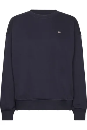 GANT Rel Shield C-Neck Sweat Navy